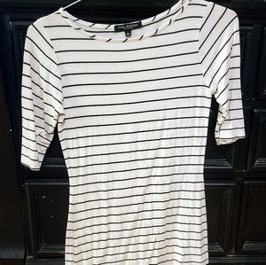 Striped half sleeve blouse